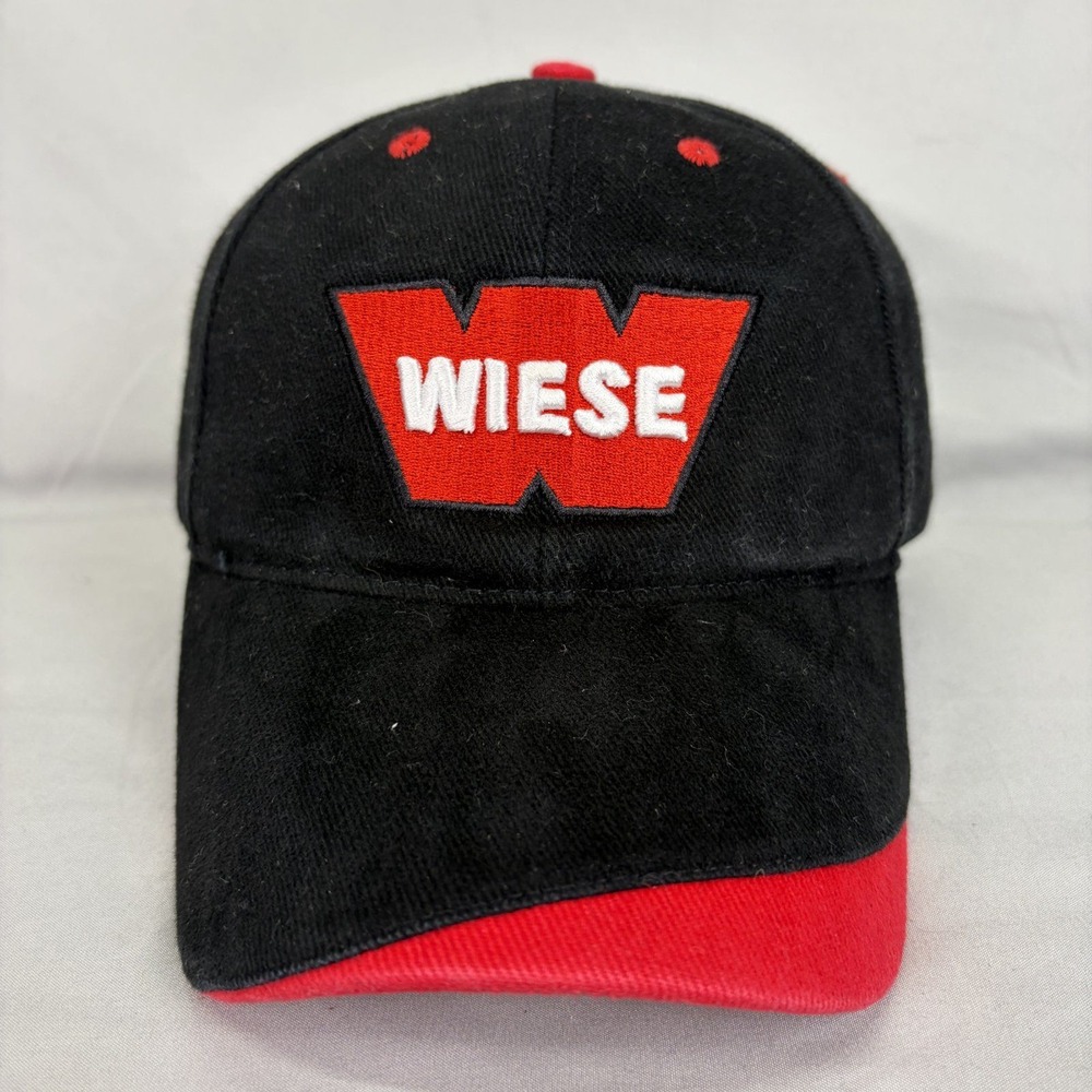 Concentric Sourcing Wiese Baseball Hat Mens OSFM Black Red Embroidered Logo
